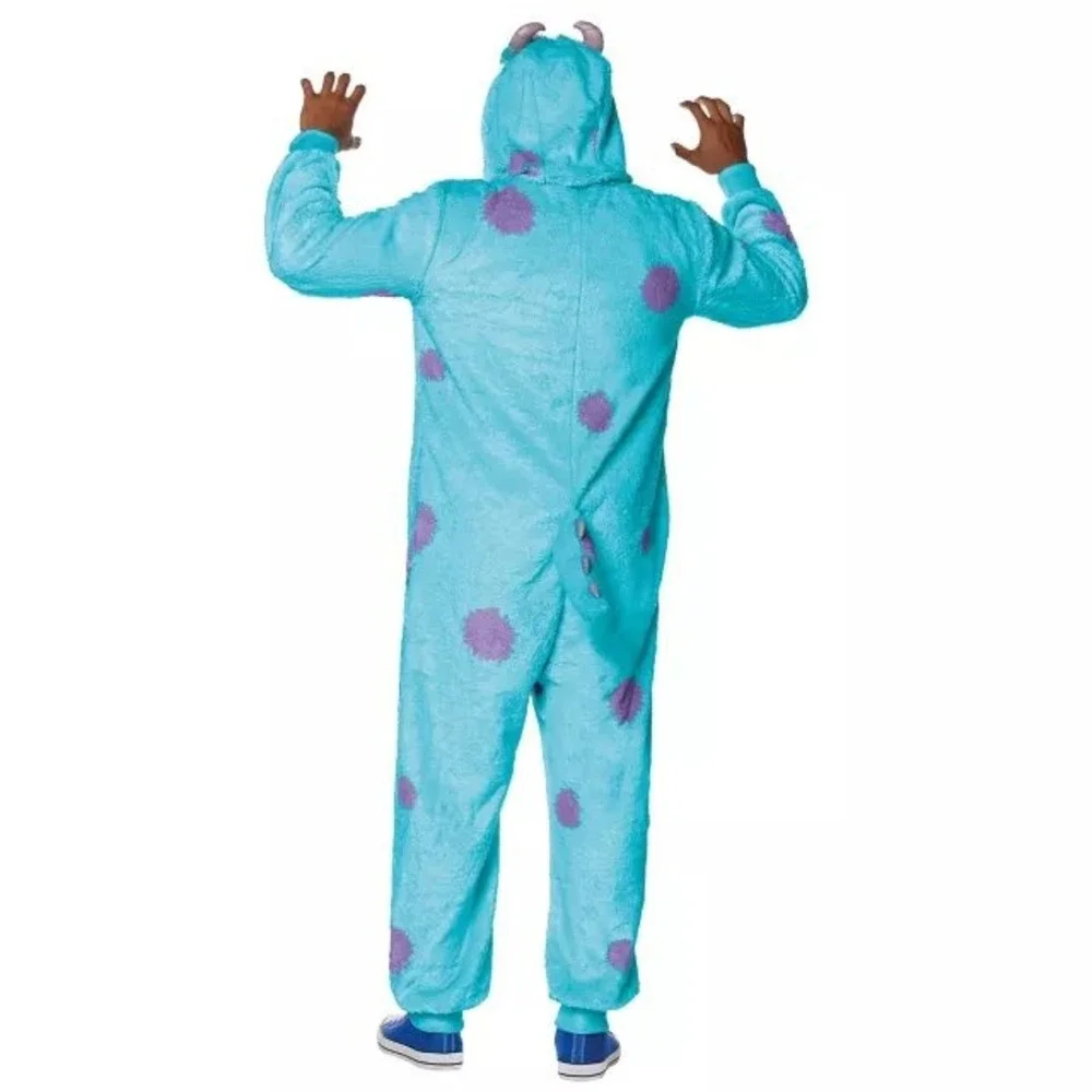 Spirit Halloween Disney Monsters Inc Sulley Plush Costume Union Suit Adult‎ L/XL - Picture 2 of 5